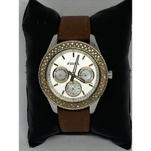 Fossil Stella ES2944 Women's Brown Leather Analog